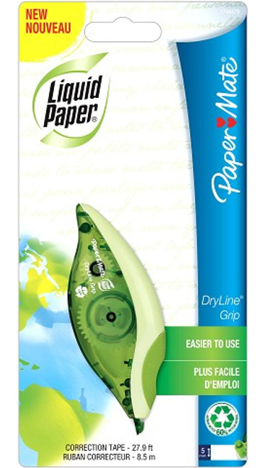 Correction Tape Liquid Paper Dryline Grip Recycled S1744479 Hangsell Card of 1