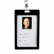 Rexel ID Coloured Plastic Card Holder Black 6 pack