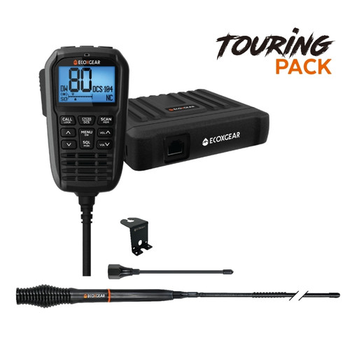 EcoXgear EXG3000 5-Watt Compact Fixed Mount UHF Radio with Multi-Colour LCD Display Mic - TOURING PACK