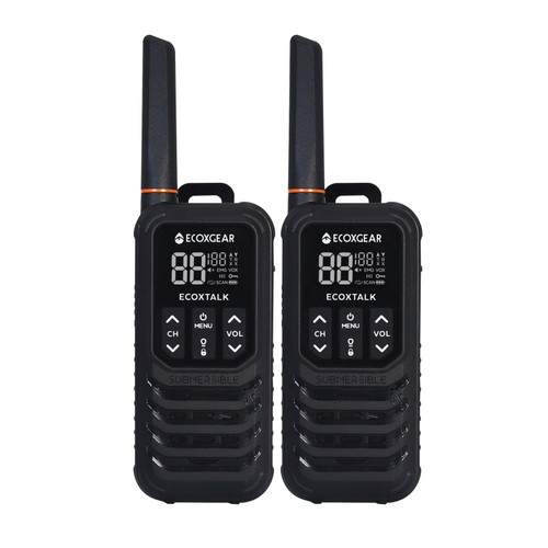 EcoXgear ECOXTALK EXG200 2-Watt IP67 Handheld UHF Radio Twin Pack (13km)