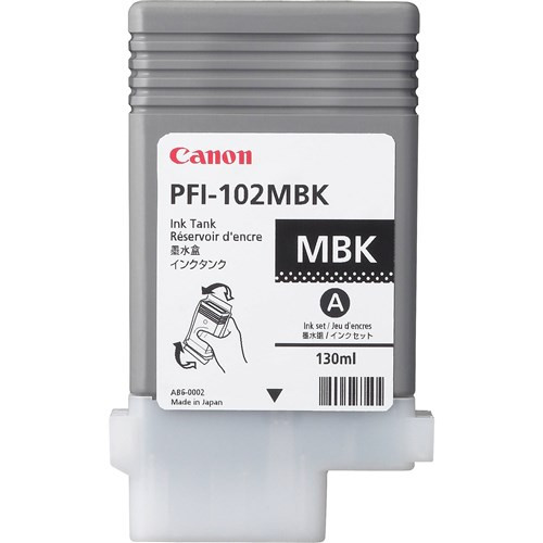 PFI-102MBK MATTE Black INK TANK 130ML FOR IPF500 510 600610IPF650655700750755