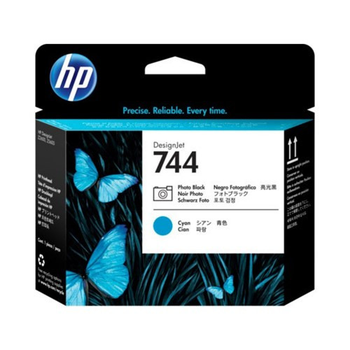 HP 744 PHOTO Black AND Cyan DESIGNJET PRINTHEAD