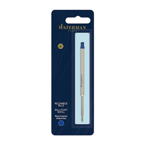 Waterman Ballpoint Refill Medium Blue Pack of 1