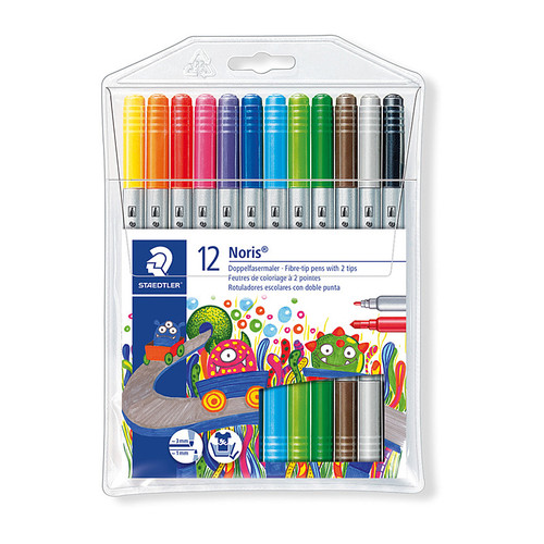 Staedtler Double Fibre Pen Assorted Wlt12