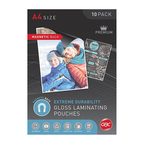 GBC Laminating A4 Magnetic Pouches 10 Pack