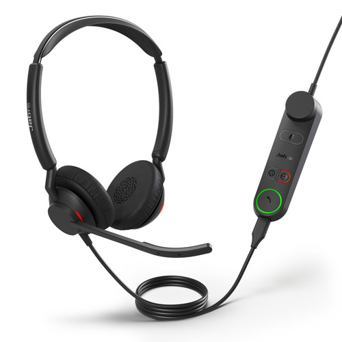 Jabra Engage 50 II Dual UC Corded USB-C/A Headset, Best Headset for Clear Customer Calls Ultra-Lightweight Hearing Protection Smartringer Busylight