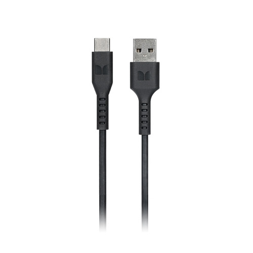 Monster 1.2M USB-C to USB-A Thermo Plastic Elastometer Cable Black