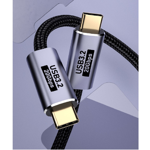 Pisen Braided USB-C to USB-C (3.2 Gen2) Cable (1M) - Black, 5A/100W PD, 20Gbps Data Transfer Speed,8K@60Hz Video,Best for Laptop & other USB-C devices
