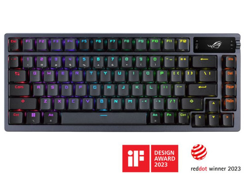 ASUS ROG AZOTH/NXSW/P (Snow Switch)Gaming Keyboard, OLED Display, NX Snow Switch, 75 Keys, Tri-mode Connection,