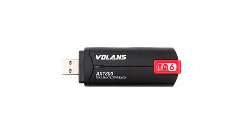 Volans VL-UX1800, AX1800 Wireless AX USB Adapter, Dual-Band, USB3.2, 2xExternal Antennas, 1 Year Warranty