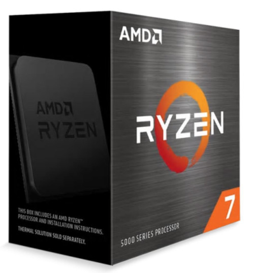AMD Ryzen 7 5800X Zen 3 CPU 8C/16T TDP 105W Boost Up To 4.7GHz Base 3.8GHz Total Cache 36MB No Cooler (AMDCPU) (RYZEN5000)(AMD