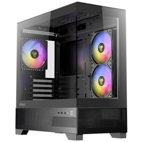 Antec CX500M ARGB Seamless  mATX, ITX, USB-C, Up to 6 Fans. 3 x ARGB included (2x Front Right, 1 x Rear). Gaming Case