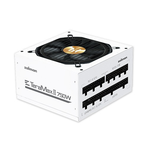 Zalman ZM750-TMX2-WH, TeraMax II, 750W, 80 Plus Gold, Fully Modular, Fan: 120mm, ATX, MTBF: 100,000 Hours, White, 10 Year Warranty (PCIe 5.0 ready)