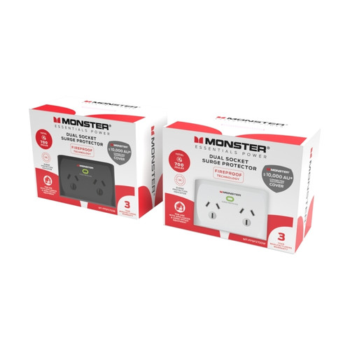 Monster 2-Port Surge Black