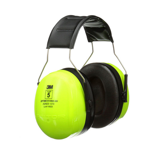 3M  PELTOR  Optime  III High Visibility Headband Format Earmuff H540AHV, Green