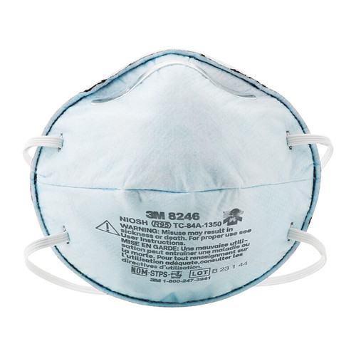 3M  Particulate Respirator 8246, P2/R95, with Nuisance Level Acid Gas Relief, 20EA/Box, 6 Boxes/Case