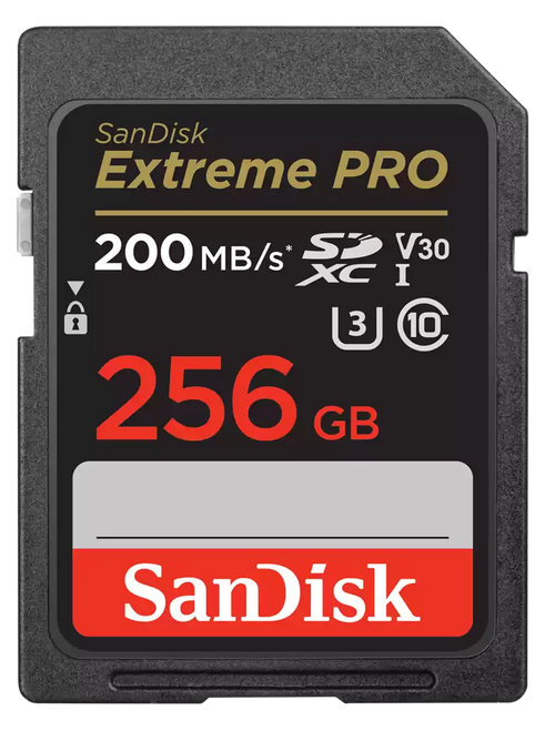 SanDisk 256GB Extreme PRO Memory Card 200MB/s Full HD & 4K UHD Class 30 Speed Shock Proof Temperature Proof Water Proof X-ray Proof Digital Camera