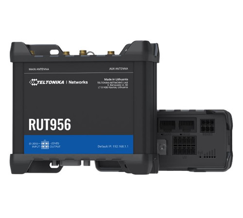 Teltonika RUT956 - dual-SIM cellular 4G LTE, WAN failover, with 4x Ethernet ports, GPS, an I/O connector block - Replaces RUT955