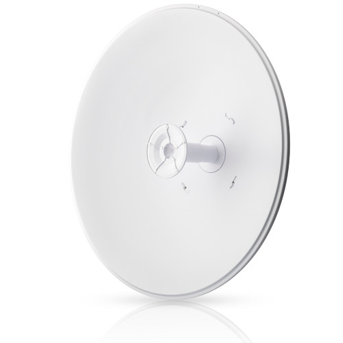 Ubiquiti 5GHz airFiber Dish 30dBi Slant 45 degree signal angle for optimum interference avoidance, Universal Pole Mount, Weatherproof RF Connectors