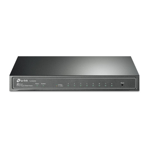 TP-Link TL-SG2008 JetStream 8-Port Gigabit Smart Switch PORT: 8× Gigabit RJ45 Ports: Desktop Steel Case, Static Routing,Omada