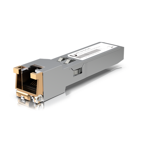 Ubiquiti SFP+  to RJ45 Transceiver Module, 1/2.5/5/10GBase-T Copper SFP+ Transceiver, 1/2.5/5/10 Gbps Throughput, Supports Up To 100m,  Incl 2Yr Warr