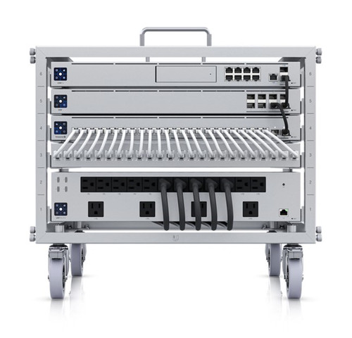 Ubiquiti Toolless Mini Rack, 6U-sized Device Rack with 24-port Blank Patch Panel, Can Assembled Without Tools, Lockable Casters, Incl 2Yr Warr
