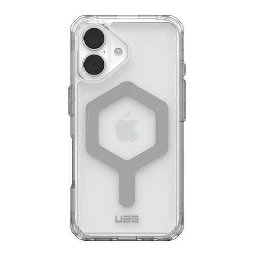 UAG Plyo MagSafe Apple iPhone 16 (6.1') Rugged Case - Ice/Silver (114482114333),16ft. Drop Protection (4.8M), Armored Shell, Air -Soft Cornerss