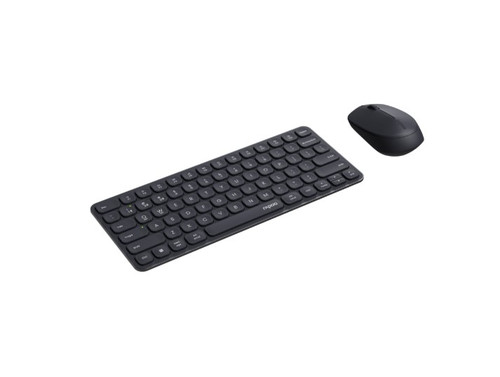 RAPOO X9010M Multi-mode Aluminium Base, Wireless Ultra-slim Combo Set, up to 12 Months Battery, Bluetooth or 2.4Ghz.  Office Business Retail Grey