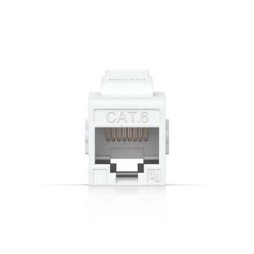Ubiquiti Cat6 Keystone Coupler, 12-Pack, White, Pass-Through Cat6 Keystone Coupler For Connecting Pre-Terminated Ethernet Cables Seamlessly.