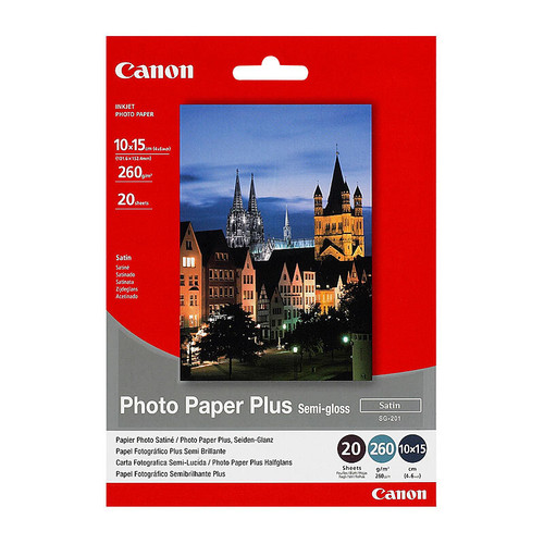 Canon Semi Gloss Photo Paper 6" x 4" 20 Sheets 260gsm - SG2014X6 Canon Semi Gloss Photo Paper 6" x 4" 20 Sheets 260gsm - SG2014X6