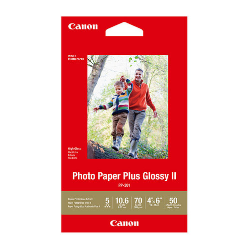 Canon Photo Paper Plus Glossy II 6" x 4" 50 Sheets 265gsm Canon Photo Paper Plus Glossy II 6" x 4" 50 Sheets 265gsm