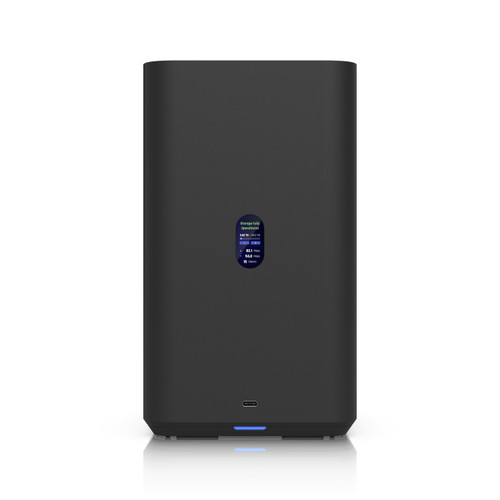 Ubiquiti UNAS 2, Black, UniFi Network Attached Storage (2)3.5' HDD Bays, 2.5 GbE Networking, USB-C Connectivity, PoE++ Adapter, All In Compact Foot.