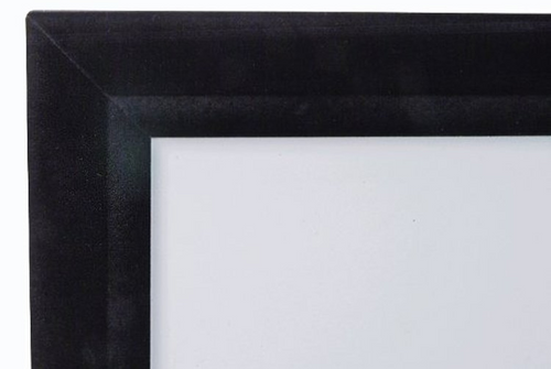 84 Fixed Frame 43 PROJECTOR SCREEN CINEWHITE Black BACKED - EZFRAME