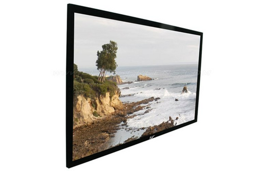 92 Fixed Frame 169 PROJECTOR SCREEN CINEWHITE Black BACKE D - EZFRAME