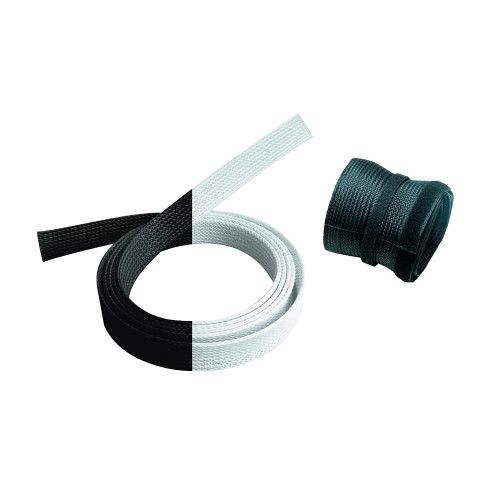 CABLE SOX FLEXIBLE PolyYESTER CABLE MANAGEMENT SLEEVES 20MM X 100M - Black