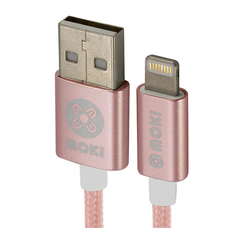 Moki Lightning Cable 3M RoseGd Moki Lightning Cable 3M RoseGd