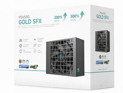 DeepCool PS650G 650W Gamer Storm SFX ,Full Japanese Electrolytic Capacitors, Cybenetics Platinum /PPLP Gold, Fluid Dynamic Bearing