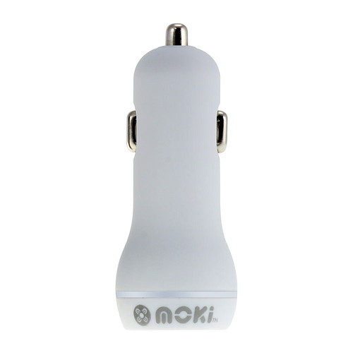 Moki Dual USB Car Charger White Moki Dual USB Car Charger White