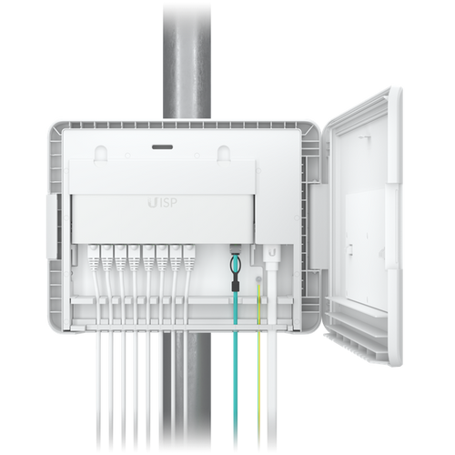 Last Stock- Ubiquiti UISP Box, Outdoor Box for UISP-R & UISP-S, Pole /Wall-Mountablke, IPX6-Rated Water Resistance, Power TransPort Cable Required,