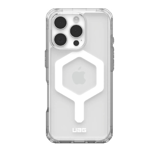 UAG Plyo MagSafe Apple iPhone 16 Pro (6.3') Rugged Case - Ice/White (114480114341), 16ft. Drop Protection (4.8M), Armored Shell, Air -Soft Corners