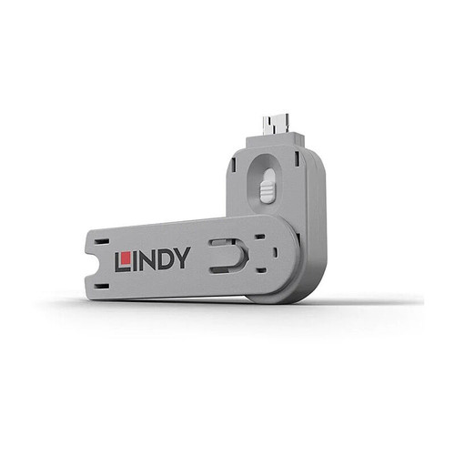 Lindy USB-A Port Blocker Key White
