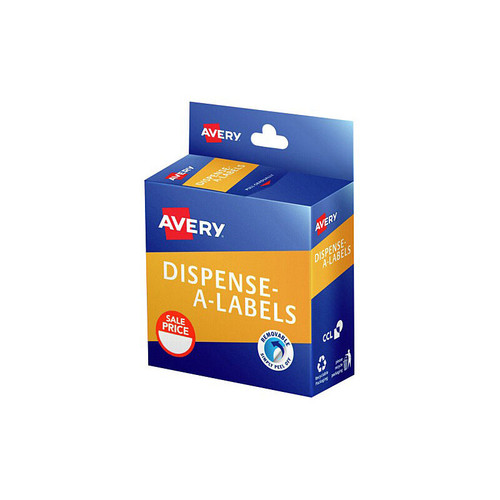 Avery Sale Price Dispenser Removable Label 24mm Red Bx300 are pre-printed point of sale labels for immediate recognition. Labels come in a handy dispenser pack for ease of use. Removable adhesive
