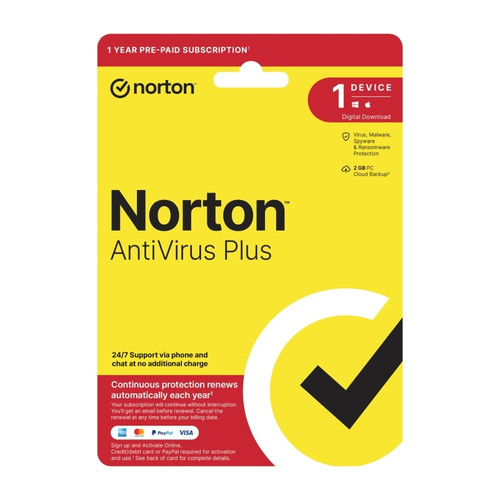 Norton AntiVirus 1 User 1 Devices 1 Year