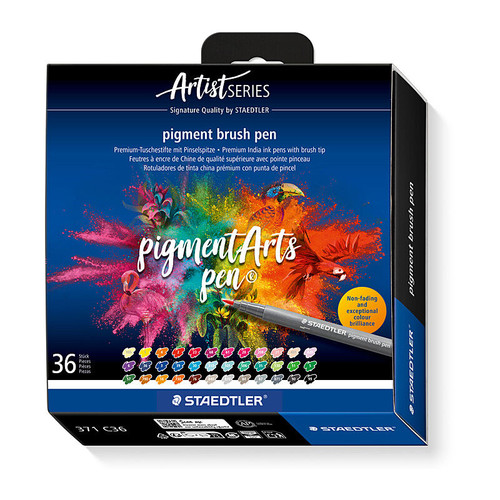 Staedtler Pigment Brush Pen 371 Pk36