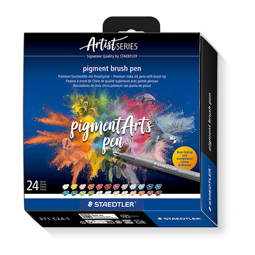 Staedtler Pigment Brush Pen 371 Pk24