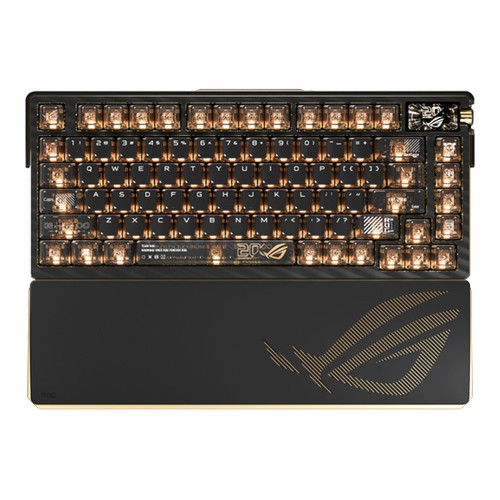 ASUS ROG AZOTH EXTREME EDITION 20 STORM SWITCH - Gaming Keyborad, 75% gaming keyboard, ROG NX Snow, Tri-Mode (USB/RF 2.4GHz/BT 5), RGB, 8000Hz polling