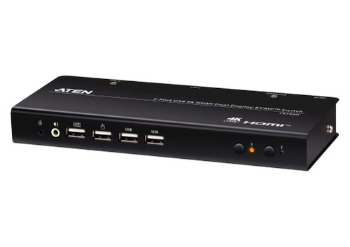 Aten Desktop 2-Port USB 4K HDMI Dual-Display KVMP™ Switch, up to 4096 x 2160 @ 60 Hz, Video DynaSync™, (Cables included)