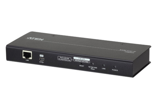ATEN Single Port VGA KVM over IP Switch, supports up to 1920 x 1200 @ 60Hz, 1 VGA USB and PS/2 KVM Cable included