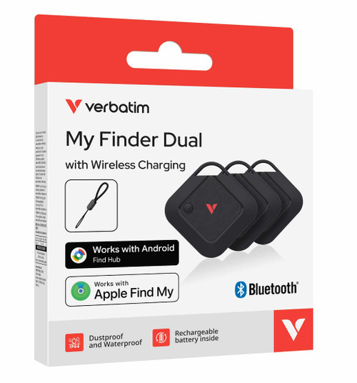 **ON SPECIAL** Verbatim My Finder Dual Channel Wireless Charging 3 Pack - Black