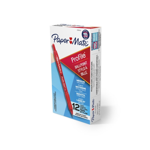 Paper Mate Profile BP 1.0mm Red Pack of 12 Paper Mate Profile BP 1.0mm Red Pack of 12
